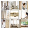 Zasłona welwetowa WERA kremowa 140 X 250 cm – z marmurowym wzorem