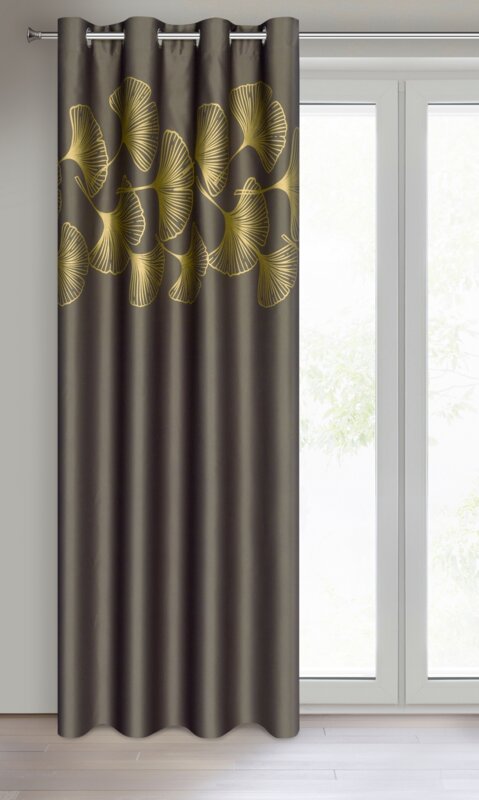 Zasłona gotowa Harmony brązowa 140 X 250 cm – zaciemnia i chroni prywatność