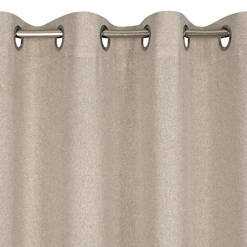 Zasłona gotowa beżowa 140 x 250 cm – zaciemniająca i trwała