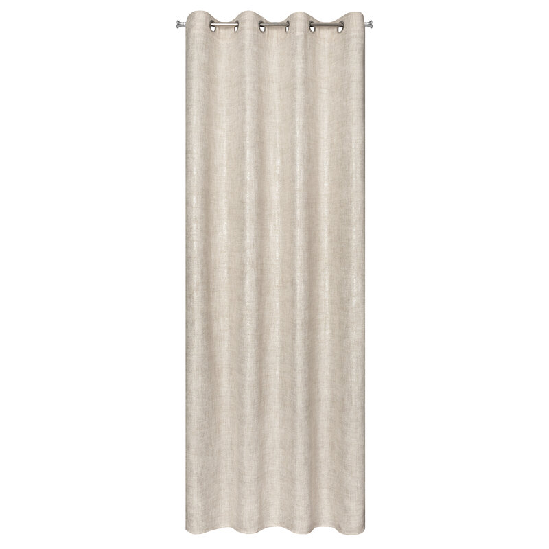 Zasłona gotowa beżowa 140 x 250 cm – zaciemniająca i stylowa