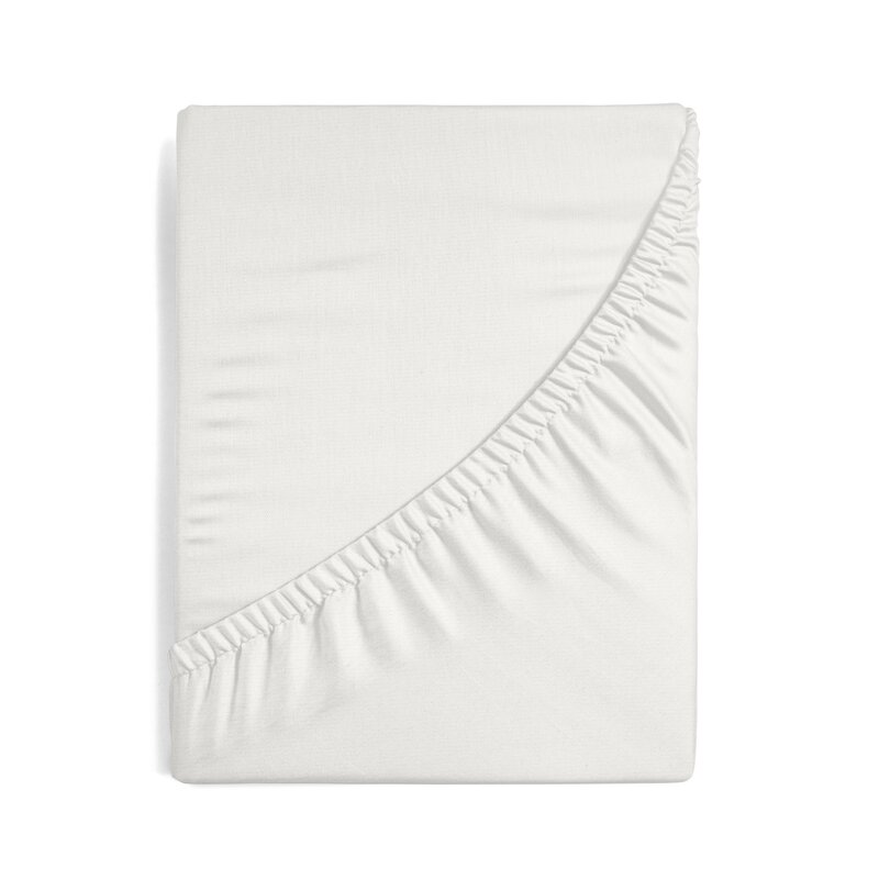 Prześcieradło jersey kremowe 220 x 200 x 30 cm – miękkie i dopasowane