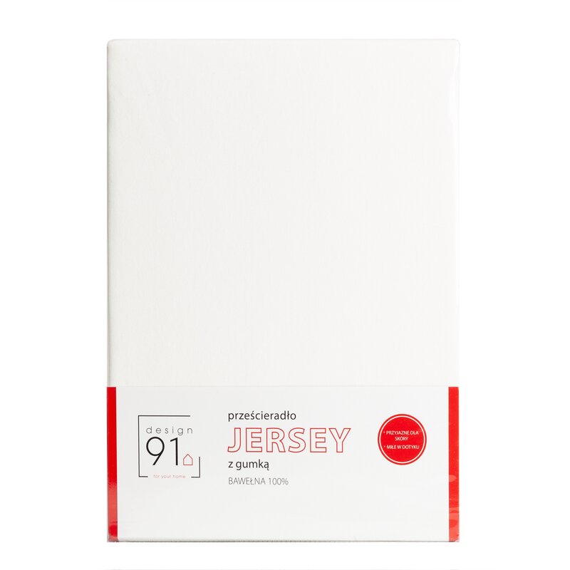 Prześcieradło z gumką Jersey D91 kremowe 90 X 200 X 25 CM – miękkie i elastyczne