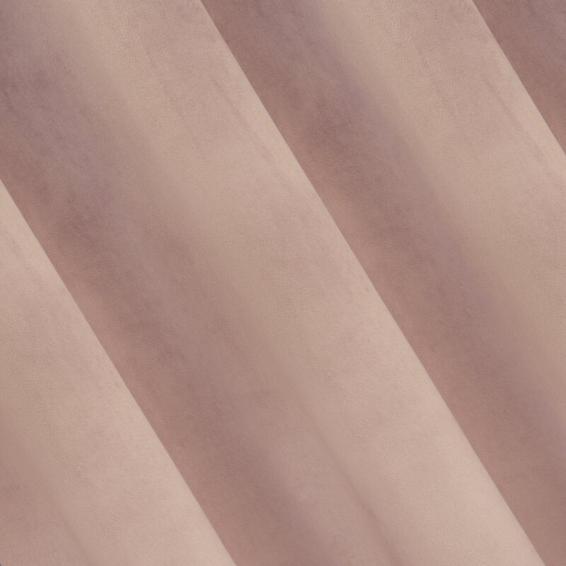 Zasłona gotowa welwet PERI pudrowy róż 140 x 250 cm – zaciemnia pomieszczenie