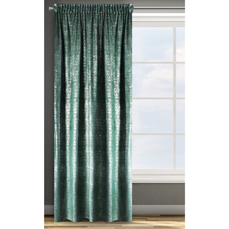 Zasłona welwetowa D91 Cypr turkusowa 140 X 270 CM – miękka i przytulna