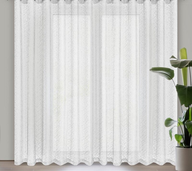 Zasłona gotowa Amanda biała 300 x 250 cm – rozprasza światło