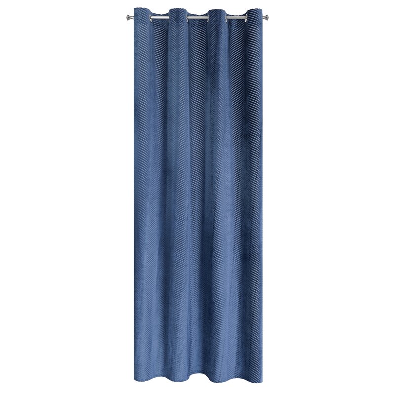 Zasłona welurowa Lussi granatowa 140 X 250 cm – do salonu i sypialni