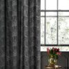 Zasłona welwetowa Goja czarna 140 X 250 cm – z błyszczącym wzorem