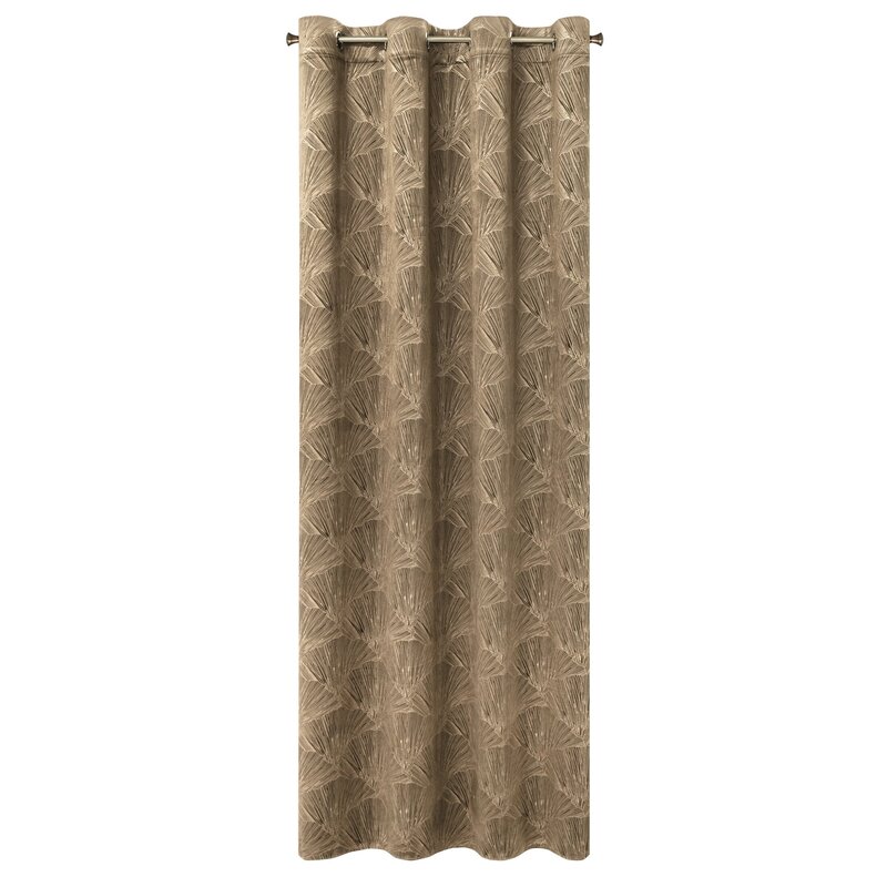 Zasłona welwetowa Goja brązowa 140 X 250 cm – miękka i zaciemniająca