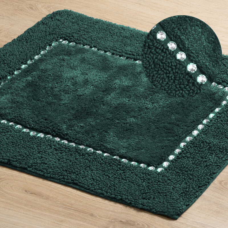 Dywanik bawełniany Chic ciemnozielony 50 x 70 cm – miękki i ciepły