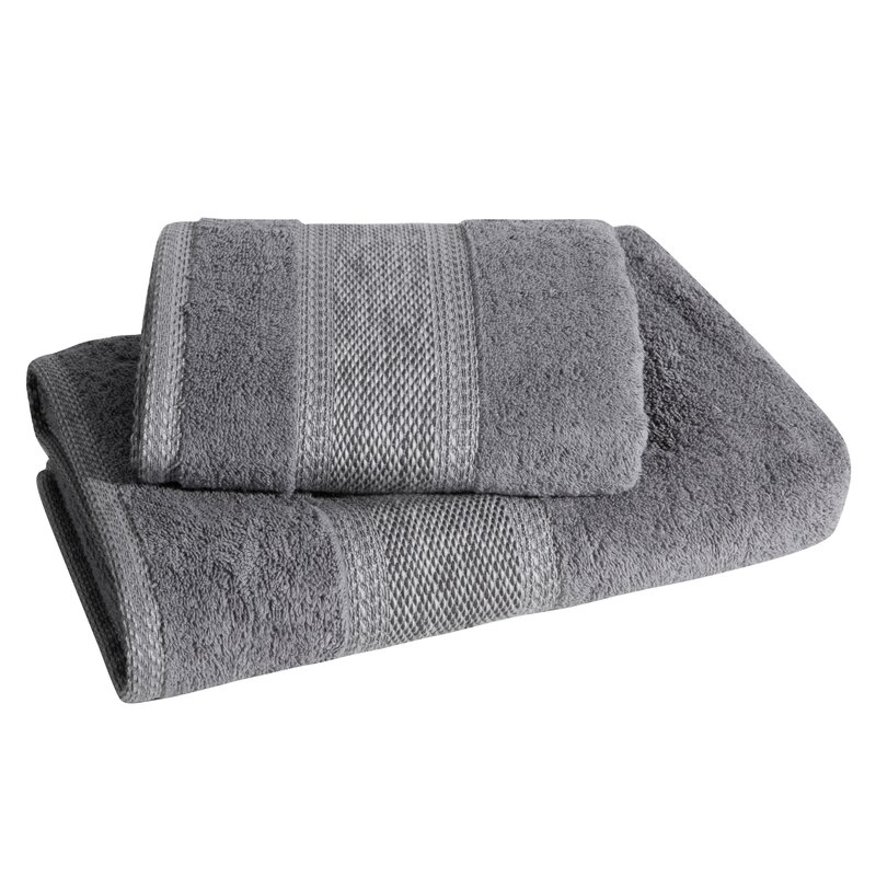 Komplet ręczników stalowy 37 x 25 x 6 cm – miękki i chłonny