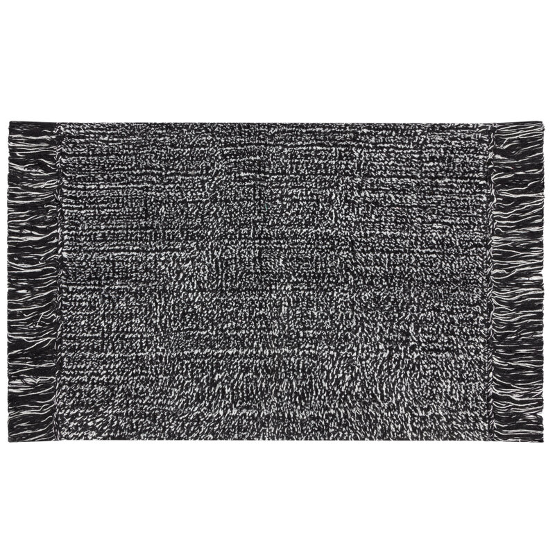 Dywanik łazienkowy Lana czarny 50 x 70 cm – ciepło pod stopami