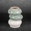 Wazon ceramiczny Liana kremowy 21 x 19 x 26 cm – na suszone kwiaty