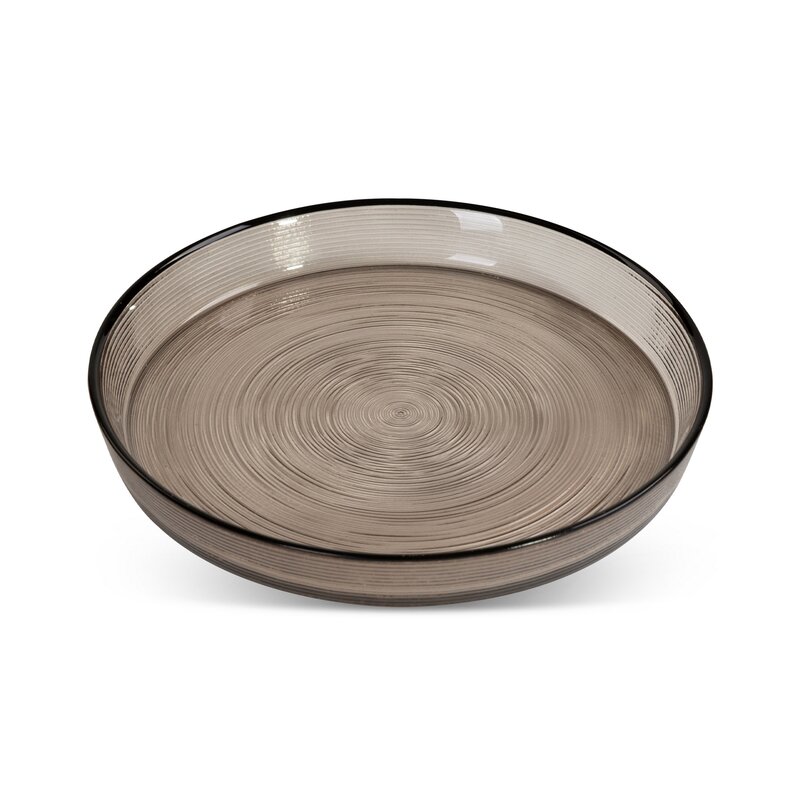 Patera szklana Lea czarna fi 16 x 2 cm – eksponuje detale