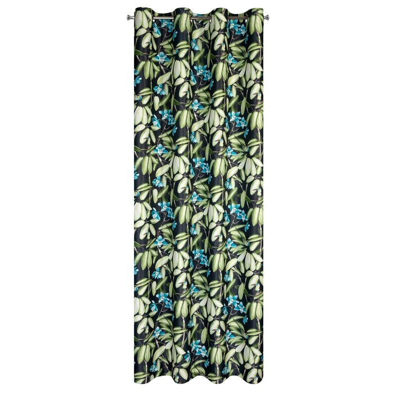 Zasłona gotowa Loni czarna 140 x 250 cm – zaciemnia pomieszczenie