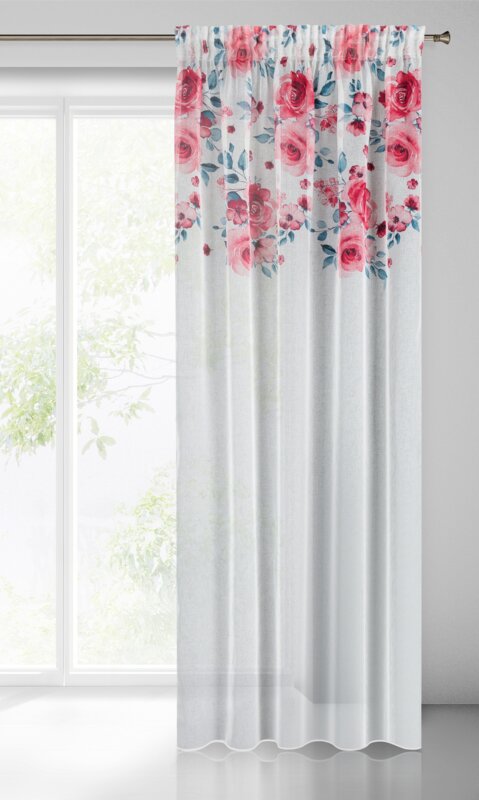 Zasłona gotowa Eden biała 140 X 270 CM – lekka i zwiewna