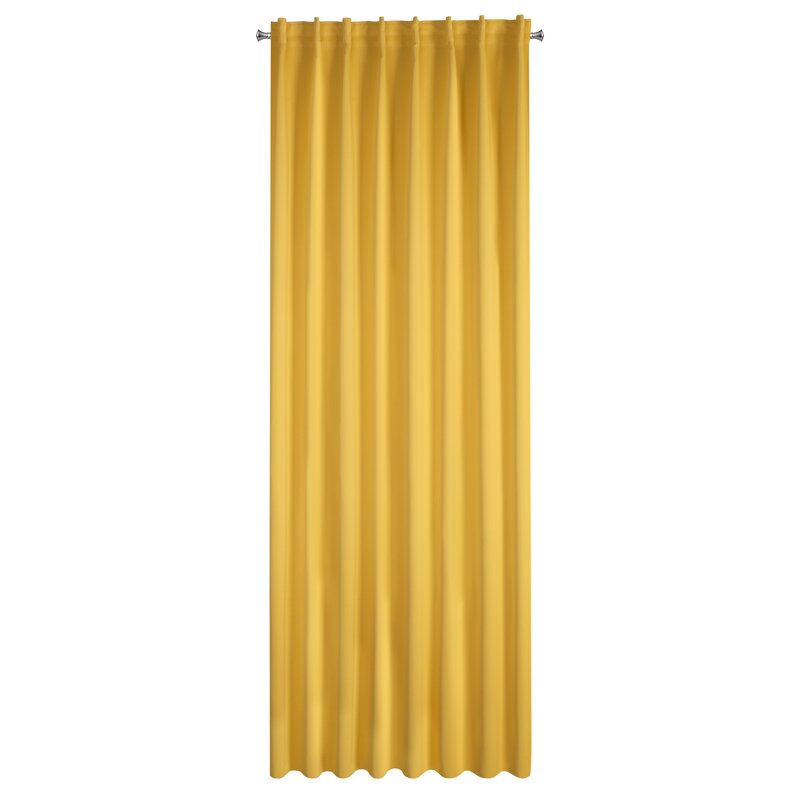 Zasłona gotowa Milan musztardowa 140 x 300 cm – zaciemniająca sypialnię