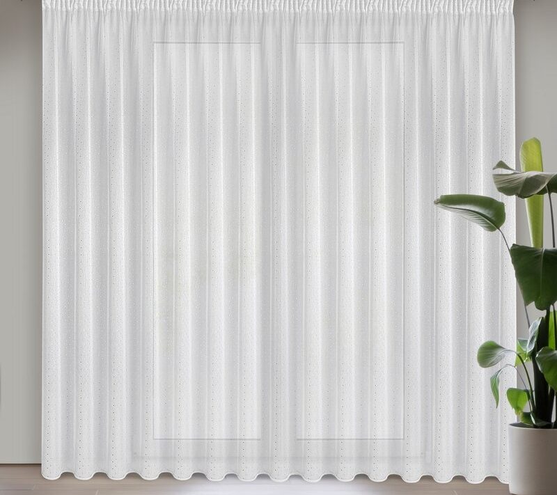 Firana gotowa Sibel biała 300 x 250 cm – rozprasza światło