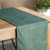 Obrus błyszczący BLINK 18 ciemnomiętowy 35 x 220 cm – dodaje elegancji