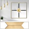 Zegar ścienny nowoczesny czarny 80 x 80 x 5 cm – stylowy akcent w salonie