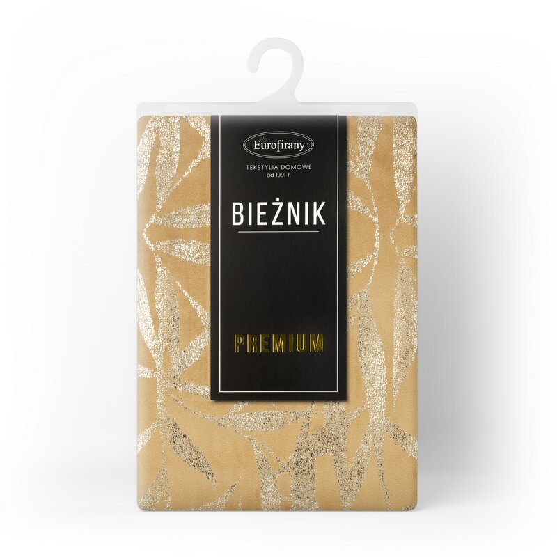 Obrus błyszczący miodowy 35 x 180 cm – doda ciepła wnętrzu
