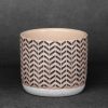 Doniczka ceramiczna kremowa fi 11 x 10 cm – do ulubionych roślin