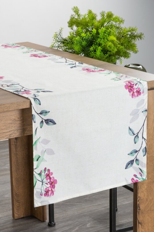 OBRUS LILIA 40 X 180 CM BIAŁY