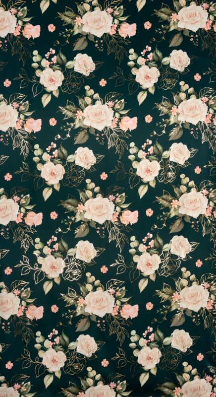 ZASŁONA GOTOWA ROSE NA TAŚMIE 135 X 270 CM CIEMNOZIELONY