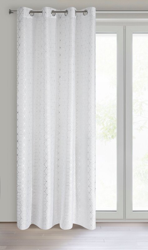 Firana gotowa Seylan biała 140 x 250 cm – zwiewna zasłona