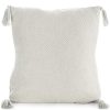 Poszewka dekoracyjna Poly 01 kremowa 45 X 45 cm – z pomponami