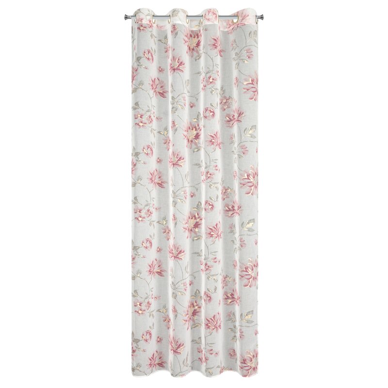 Zasłona gotowa Kalina biała 140 x 250 cm – chroni przed słońcem