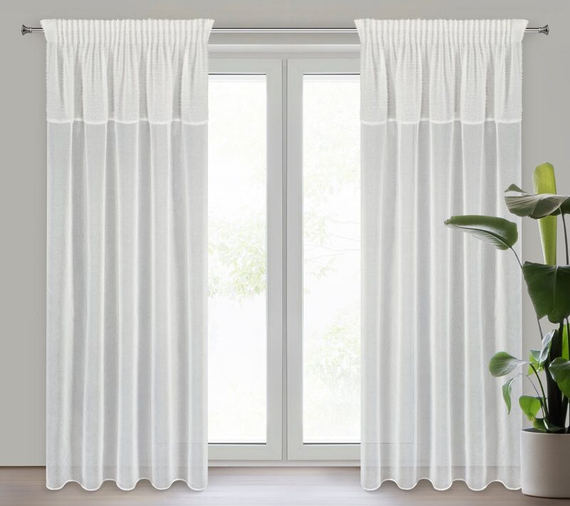 Zasłona gotowa AGIS 3 kremowa 140 X 270 cm – do salonu i sypialni