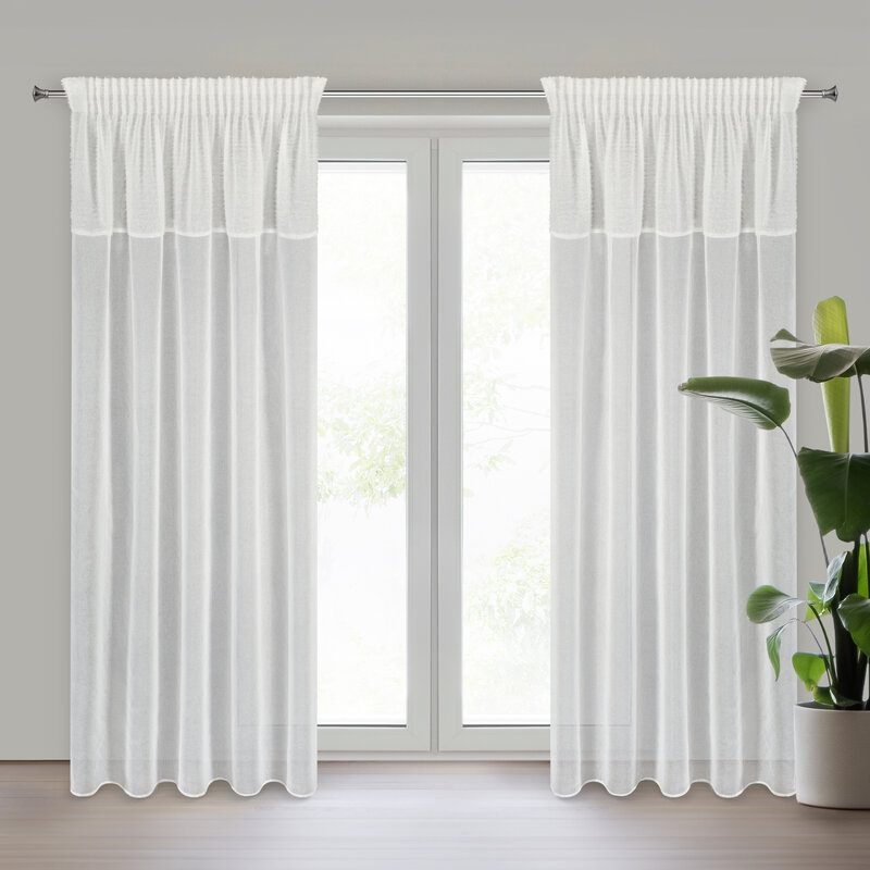 Zasłona gotowa AGIS 3 kremowa 140 X 270 cm – do salonu i sypialni