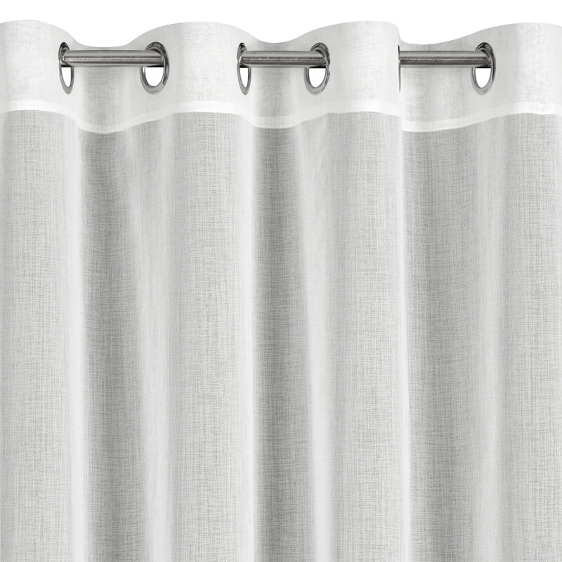 Firana gotowa biała 350 x 150 cm – gotowa do zawieszenia