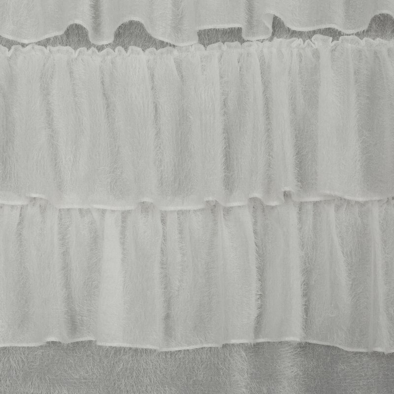 Zasłona gotowa Agis 2 z falbanami biała 140 X 250 cm – rozświetla wnętrze