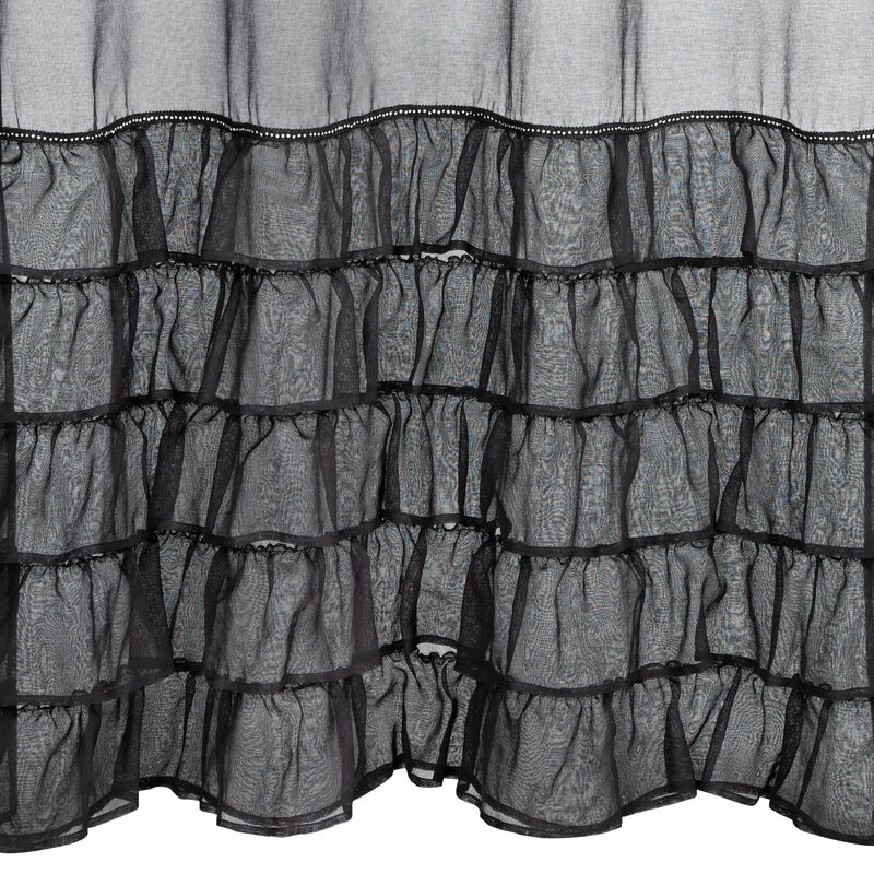 Firana gotowa Carli czarna 140 x 250 cm – zaciemniająca i stylowa