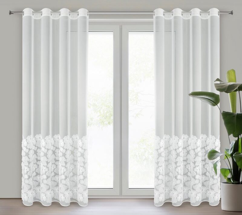 Zasłona gotowa Jasmin biała 140 x 250 cm – delikatnie rozprasza światło