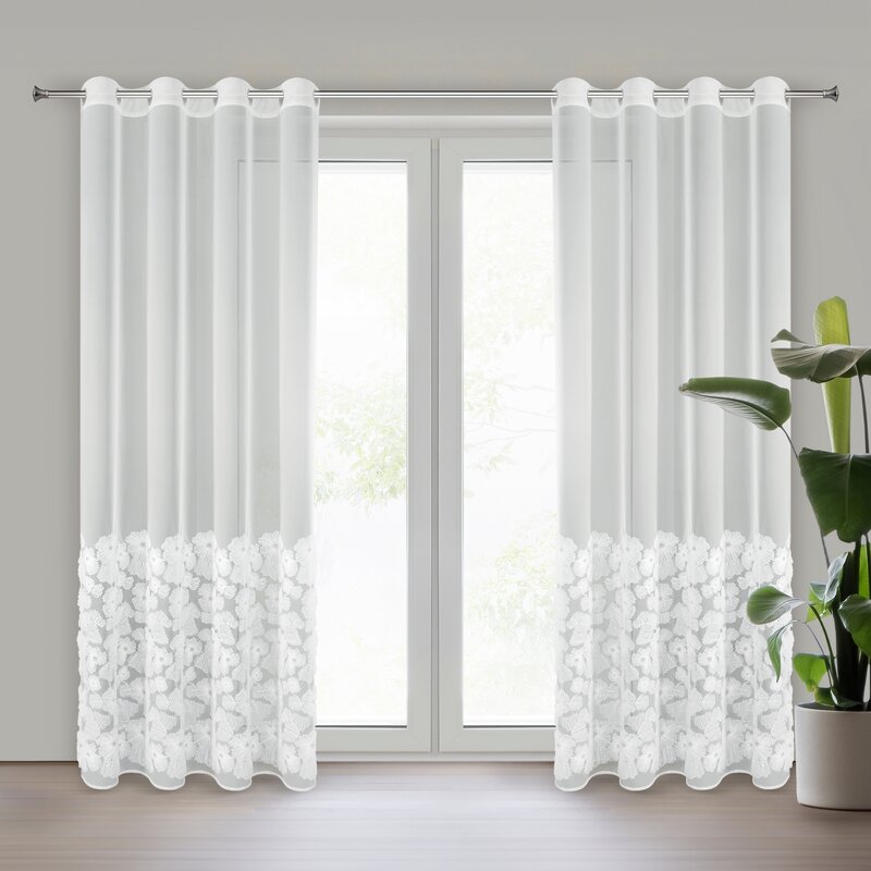 Zasłona gotowa Jasmin biała 140 x 250 cm – delikatnie rozprasza światło