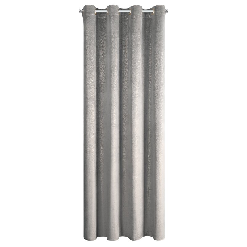 Zasłona gotowa welwet srebrna 135 x 250 cm – dodaje blasku wnętrzu