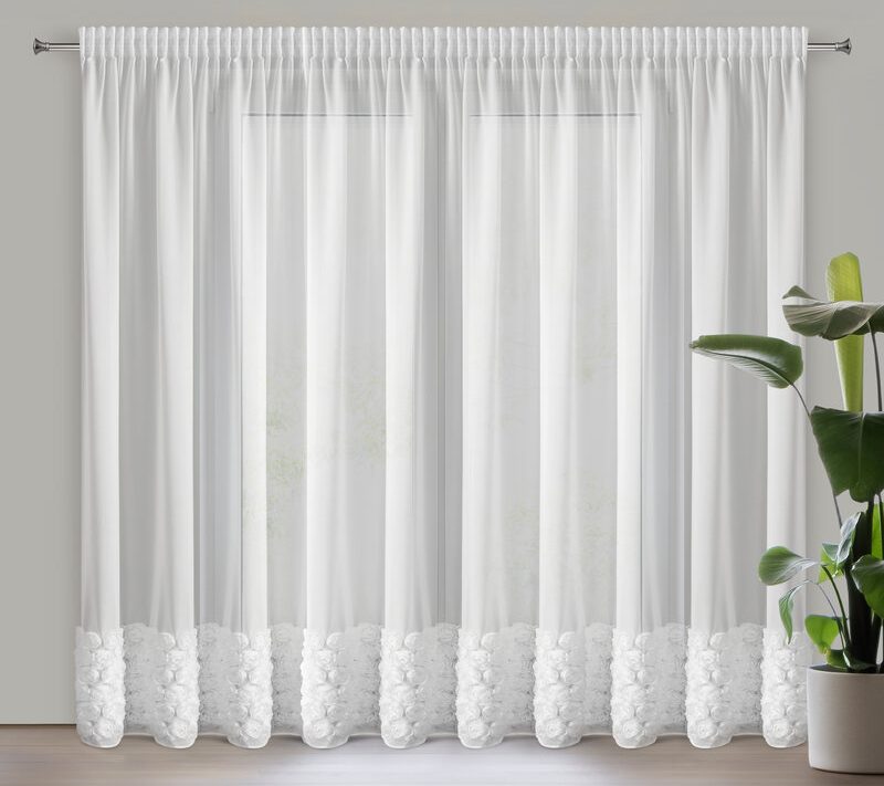 Zasłona gotowa Eva Minge biała 350 x 270 cm – rozprasza światło