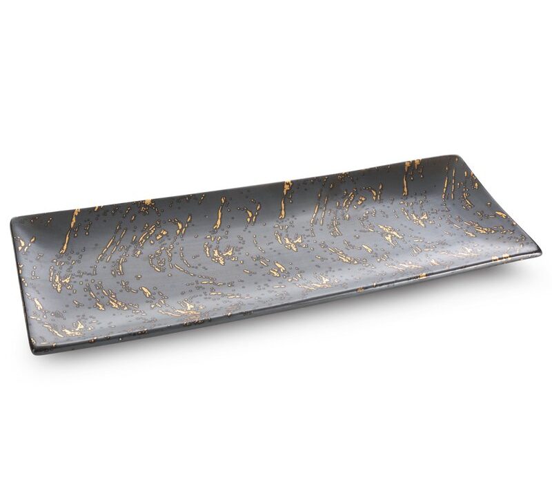 Naczynie dekoracyjne Ariela grafitowe 38 x 14 x 4 cm – na drobiazgi