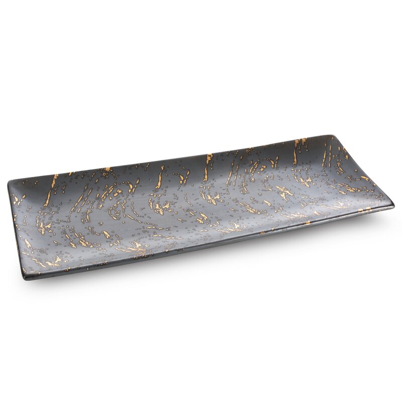 Naczynie dekoracyjne Ariela grafitowe 38 x 14 x 4 cm – na drobiazgi