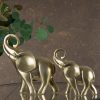 Figurka ceramiczna słoń złoty 16 x 7 x 18 cm – doda pozytywnej energii