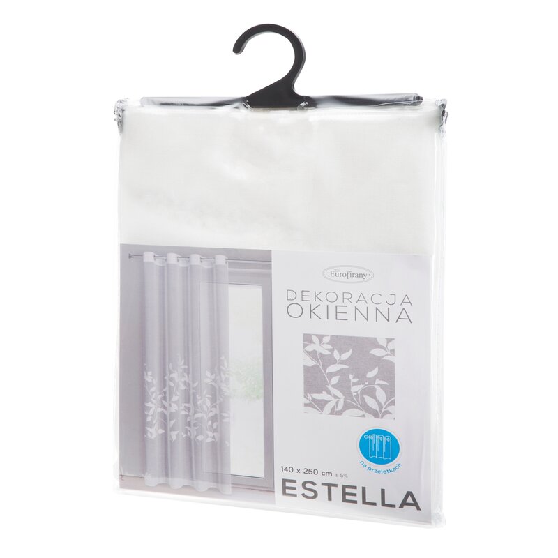 Firana gotowa Estella biała 140 x 250 cm – rozprasza światło