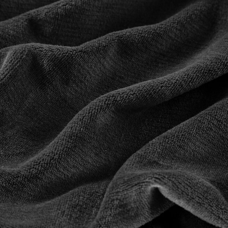 Prześcieradło flano czarne 180 x 200 x 30 cm – ciepłe na zimę