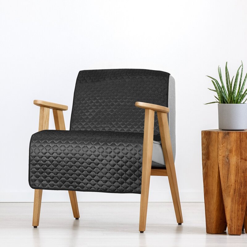 Narzuta fotelowa Dimon czarna 70 x 160 cm – doda przytulności