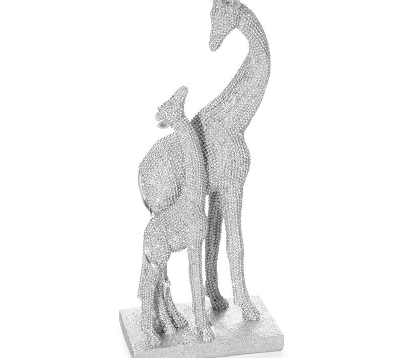 Figurka ceramiczna Eldo srebrna 11 x 7 x 27 cm – doda blasku wnętrzu