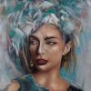 Obraz ręcznie malowany szary 80 X 120 CM – dodaje artystycznego charakteru