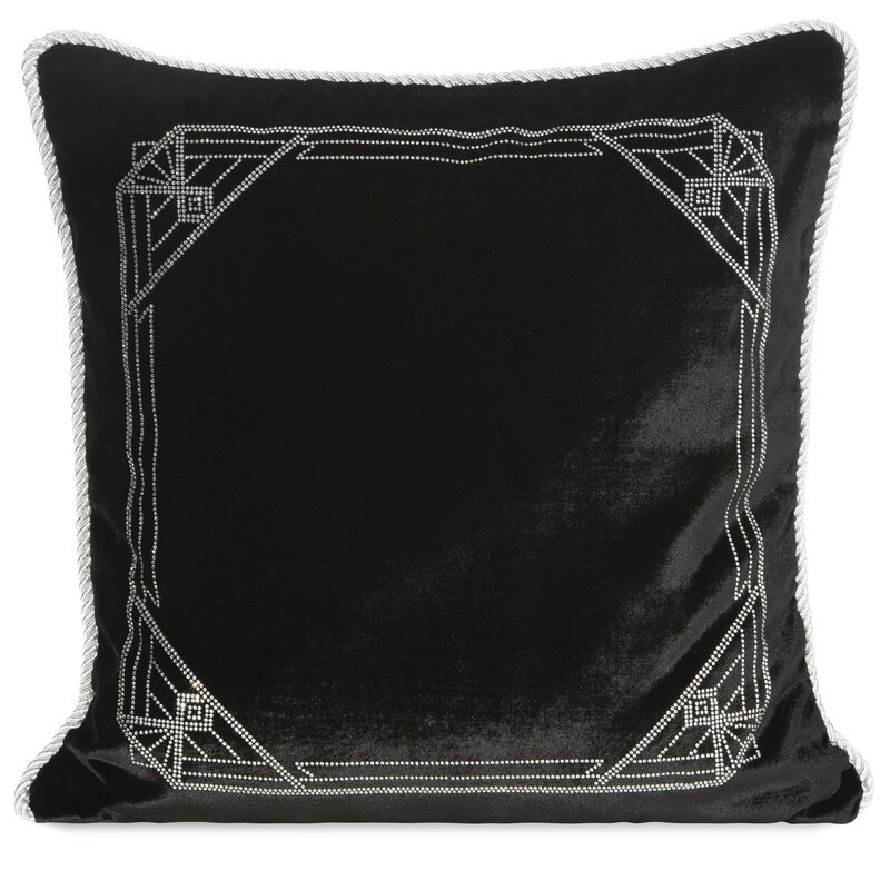 Poszewka dekoracyjna Royal 9 czarna 45 X 45 CM – dla szykownego wnętrza