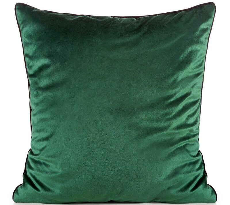 Poszewka velvet Gaja ciemnozielona 60 x 60 cm – doda przytulności
