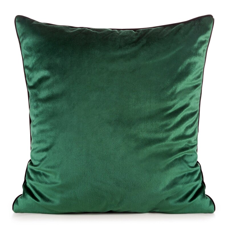 Poszewka velvet Gaja ciemnozielona 60 x 60 cm – doda przytulności